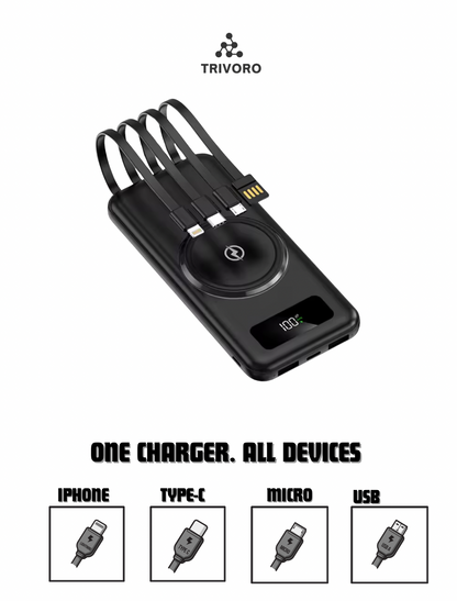 PowerCast™ by Trivoro
Wireless Energy Bank — Off-Grid Ready Charger