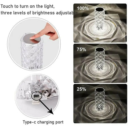 LED Crystal Table Lamp